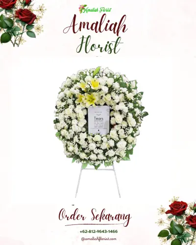 Krans Bunga Duka Cita di Sukahayu